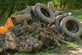 Pile of Trash Collected After a Cleanup Event